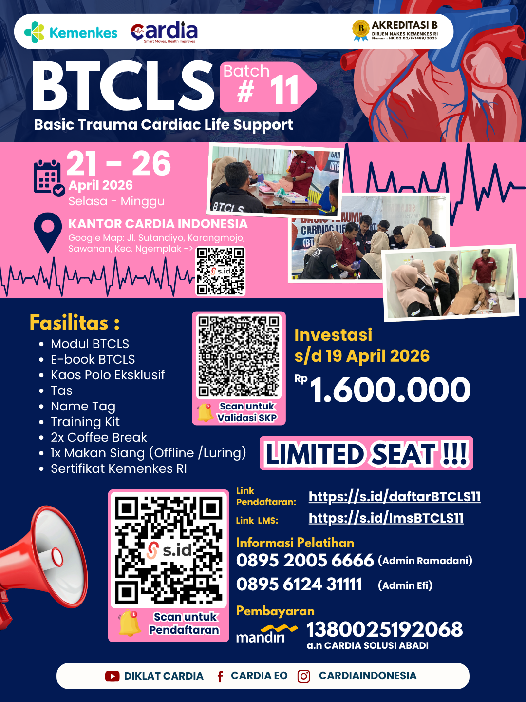 Gambar Pelatihan Basic Trauma Cardiac Life Support (BTCLS) Batch 11